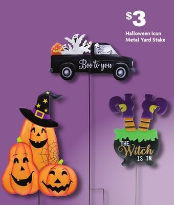 Family Dollar Halloween icon metal yard stake offer