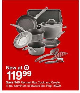 Target Rachael ray cook and create 11-pc. aluminum cookware set offer