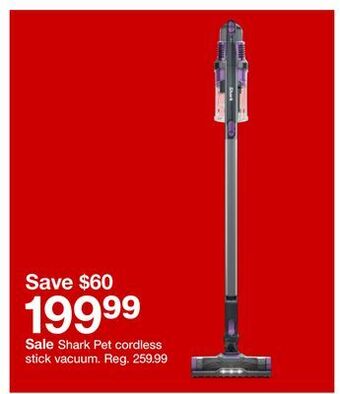 Target Shark pet cordless stick vacuum offer