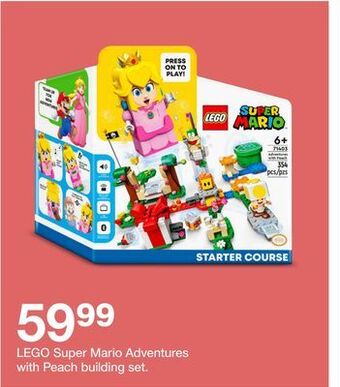 Target Lego super mario adventures with peach building set offer