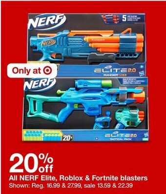 Target All nerf elite, roblox & fortnite blasters offer