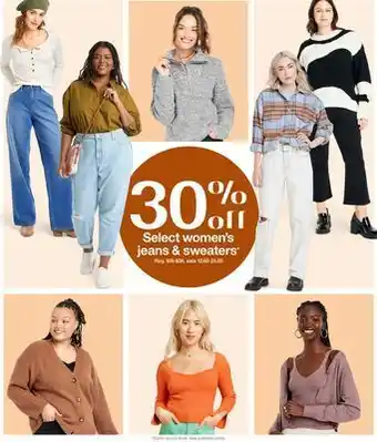 Target Women's jeans & sweaters* offer