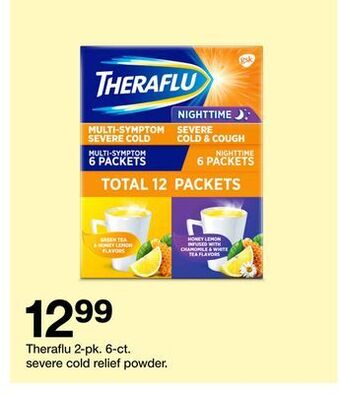 Target Theraflu 2-pk. 6-ct. severe cold relief powder offer