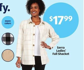 Aldi Serra ladies' fall shacket offer