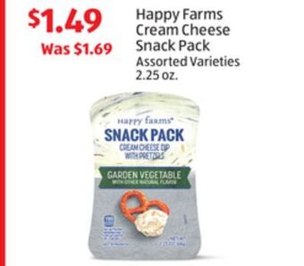 Aldi Happy farms cream cheese snack pack offer