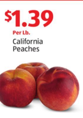 Aldi California peaches offer