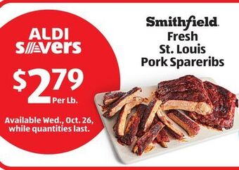 Aldi Fresh st. louis pork spareribs offer