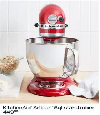 Bed Bath & Beyond Kitchenaid® artisan® 5 qt. tilt-head stand mixer in contour silver offer