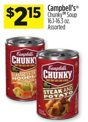 Dollar General Campbell's® chunky™ soup offer