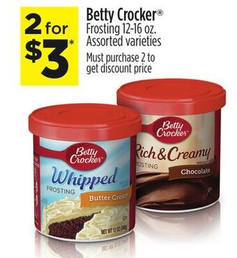 Dollar General Betty crocker® frosting offer