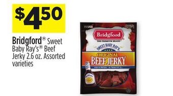 Dollar General Bridgford® sweet baby ray's® beef jerky offer