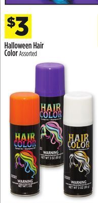Dollar General Halloween hair color offer