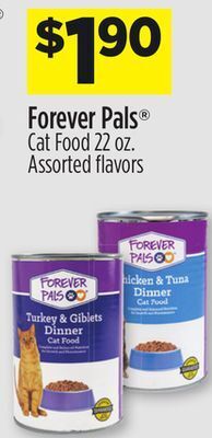 Dollar General Forever pals® cat food offer