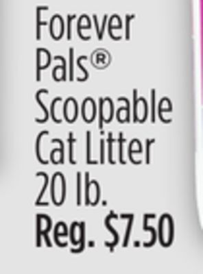 Dollar General Forever pals® scoopable cat litter offer