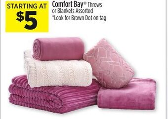 Dollar General Comfort bay® throws or blankets offer