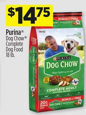Dollar General Purina® dog chow® complete dog food offer