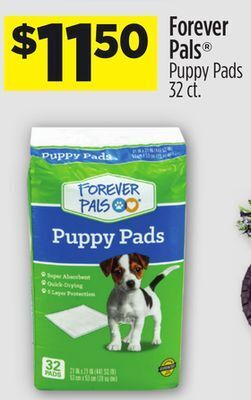 Dollar General Forever pals® puppy pads offer