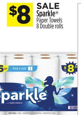 Dollar General Sparkle® paper towels offer