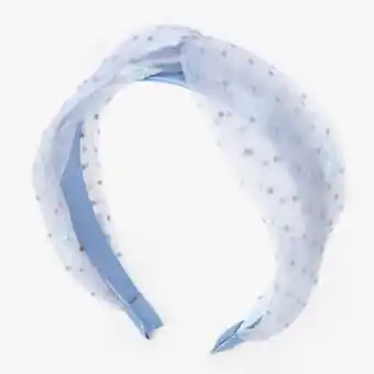 Claire's Blue polka dot butterfly headband offer