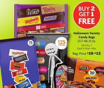 Family Dollar Halloween variety candy bags offer