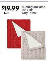 Aldi Huntington home cozy throw offer