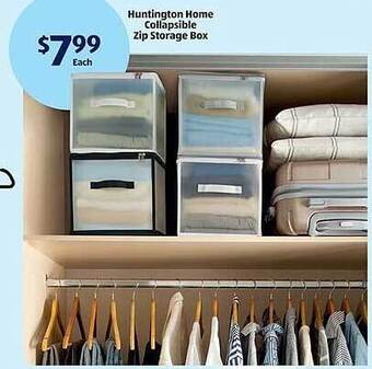 Aldi Huntington home collapsible zip storage box offer