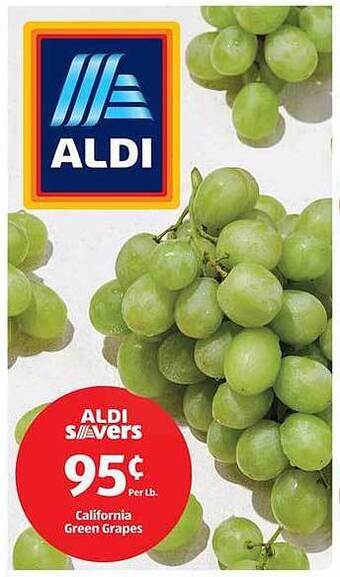 Aldi California green grapes offer