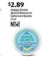 Aldi Happy farms queso blanco or salsa con queso offer