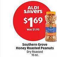 Aldi Southern grove honey roasted peanuts offer