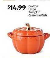 Aldi Crofton large pumpkin casserole dish offer
