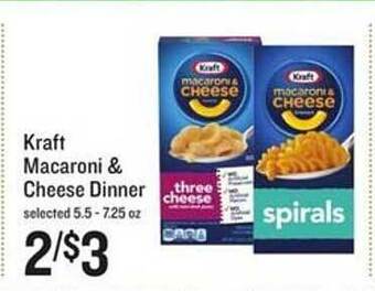 Kraft macaroni & cheese dinner