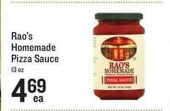 Lowes Foods Rao's homemade pizza sauce offer