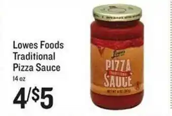Lowes Foods Lowes foods traditional pizza sauce offer