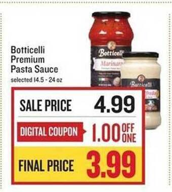 Lowes Foods Botticelli premium pasta sauce offer