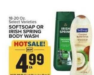 Food Lion Softsoap or irish spring body wash offer