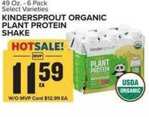 Food Lion Kindersprout organic plant protein shake offer