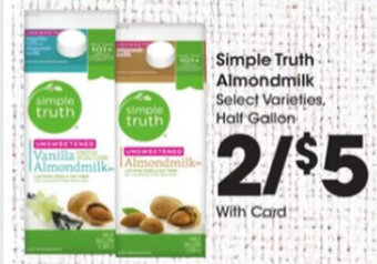 Kroger Simple Truth Almondmilk offer