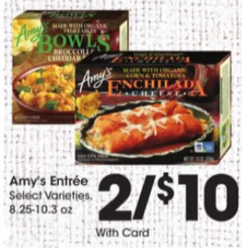 Kroger Amy's Entree offer