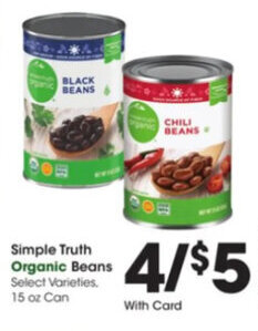 Kroger Simple Truth Organic Beans offer