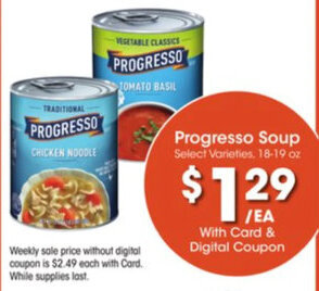Kroger Progresso Soup offer
