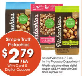 Kroger Simple Truth Pistachios offer