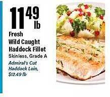 Big Y Fresh wild caught haddock fillet offer