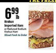 Big Y Krakus imported ham offer