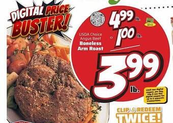 County Market Usda choice angus beef boneless arm roast offer