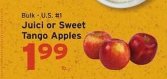 Hannaford Juici or sweet tango apples offer