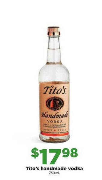 Hy-Vee Tito's handmade vodka offer