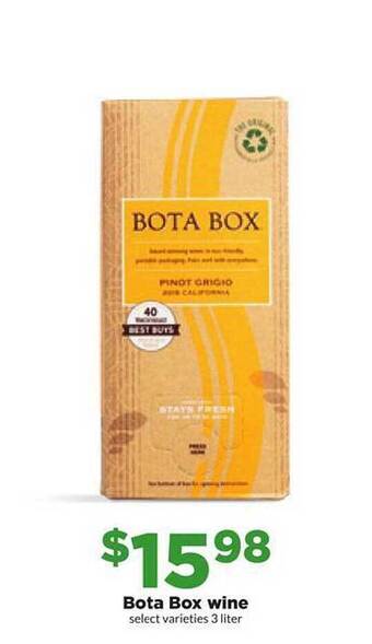 Hy-Vee Bota box wine offer