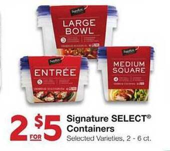 Market Street Signature select containers offer