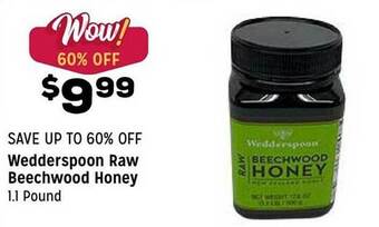 Grocery Outlet Wedderspoon raw beechwood honey offer