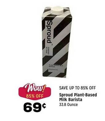 Grocery Outlet Sproud plant-based milk barista offer